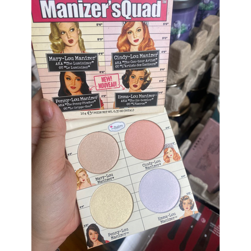 Bảng bắt sáng The Balm Manizer’s  quad highlighter