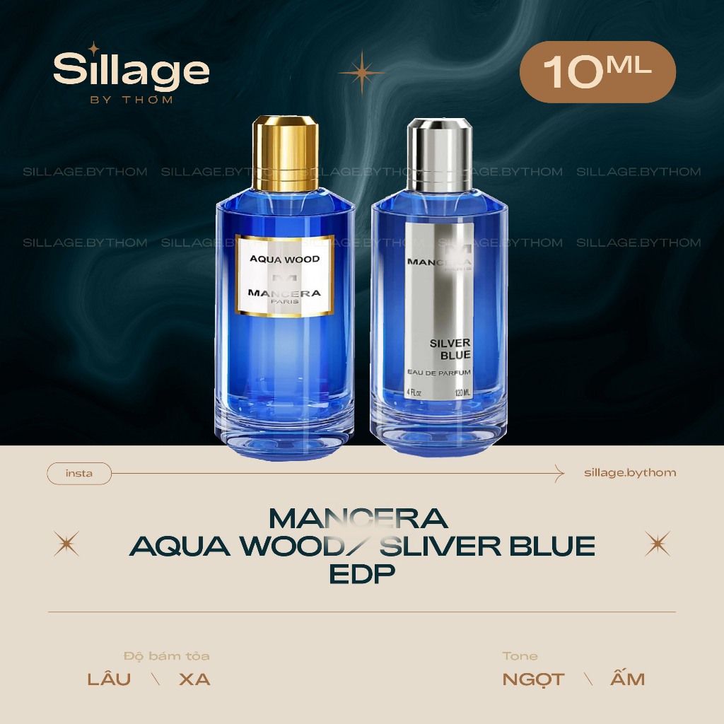 MANCERA SILVER BLUE | AQUA WOOD EDP | Mẫu thử nước hoa unisex