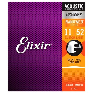 Dây đàn guitar acoustic elixir bronze nanoweb® custom light 3313211027 - việt thương music