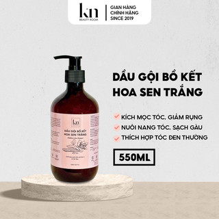 Dầu gội bồ kết HOA SEN TRẮNG thảo dược giúp mọc tóc nhanh dài cô đặc giảm gàu thiên nhiên an toàn KN Beauty Room
