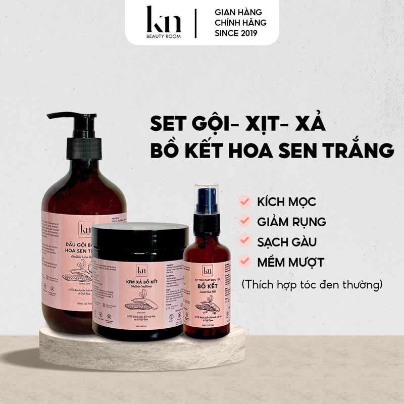 Dầu gội thảo dược giúp mọc tóc nhanh dài bồ kết thiên nhiên cô đặc an toàn giảm gàu KN Beauty Room