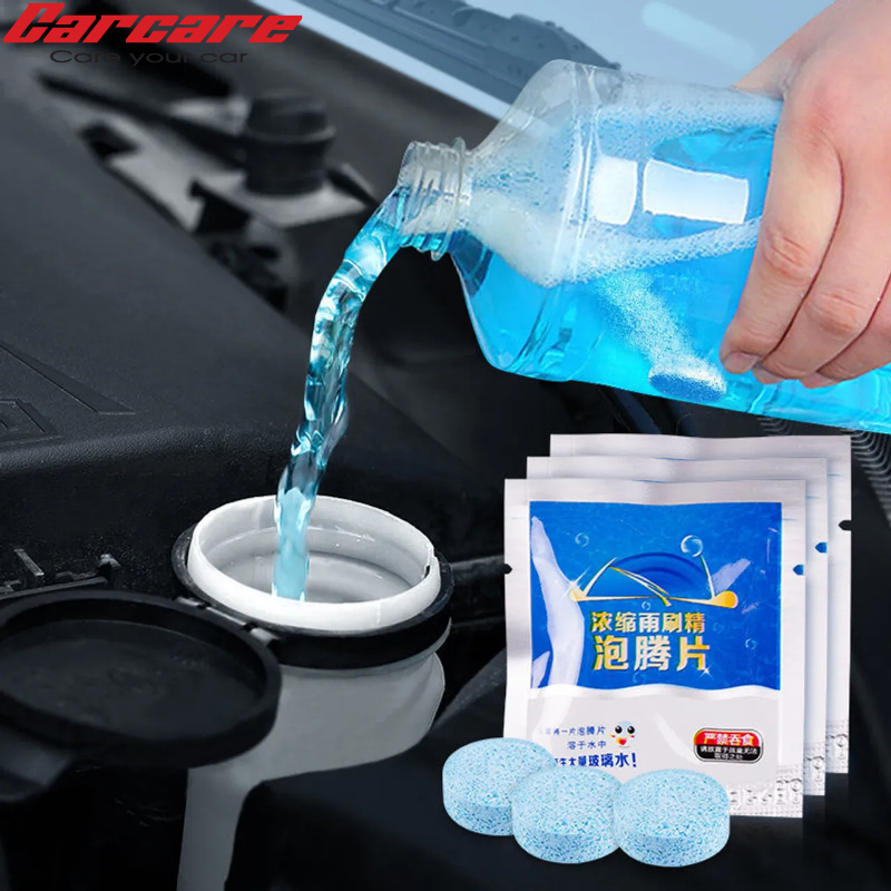 Viên sủi rửa kính ô tô, nước rửa kính ô tô - pha thành 4 lít nước rửa kính xe hơi