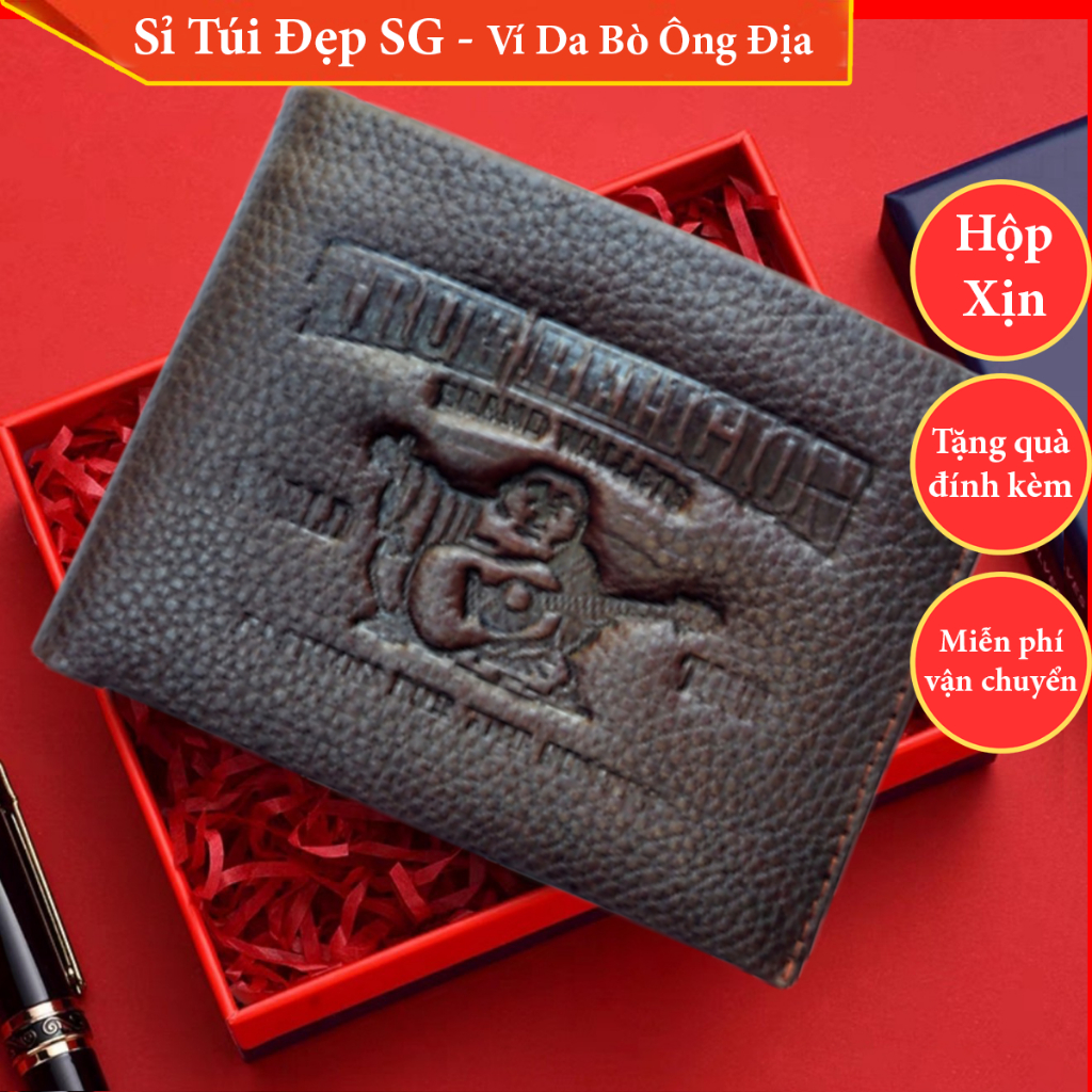 Ví nam Ông Địa da bò thật mang tài lộc cho gia chủ ViNa001 - Ví Nam Da Bò HCM
