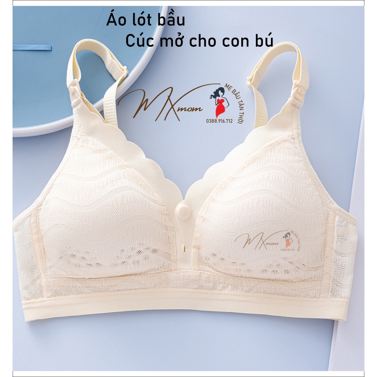 Áo lót cho con bú đúc ren tằm thông hơi chống chảy xệ 7736