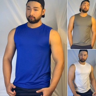 M028 Áo thun ba lỗ nam tập Gym tanktop TRƠN thun Lạnh chuẩn gym mặc nhà dạo phố-nhiều màu