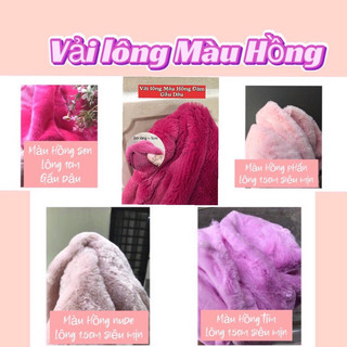 [MÀU HỒNG- MÀU NÂU- MÀU VÀNG] Vải Lông Cao Cấp dùng may thú bông, gối tựa, đồ handmade, áo khoác, túi xách,may doll kpop
