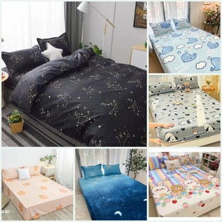 Bộ Ga Gối Trải Giường Poly Cotton M2/M6/M8 Drap giường bo chun có kèm 2 vỏ gối (Khách chọn mẫu để lại ghi chú nhé)