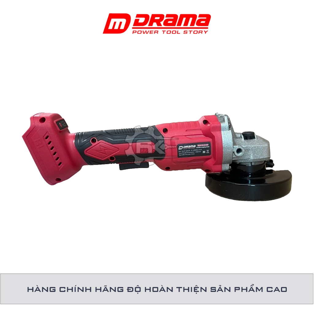 Thân máy mài pin DRAMA D5122, Tặng 1 Đá mài Không Chổi Than, Chân phổ thông 4cm