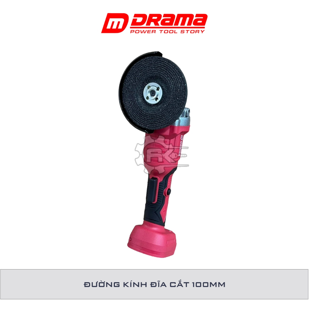 Thân máy mài pin DRAMA D5122, Tặng 1 Đá mài Không Chổi Than, Chân phổ thông 4cm
