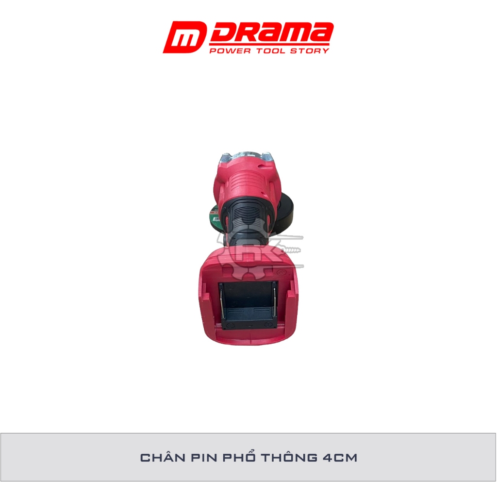 Thân máy mài pin DRAMA D5122, Tặng 1 Đá mài Không Chổi Than, Chân phổ thông 4cm