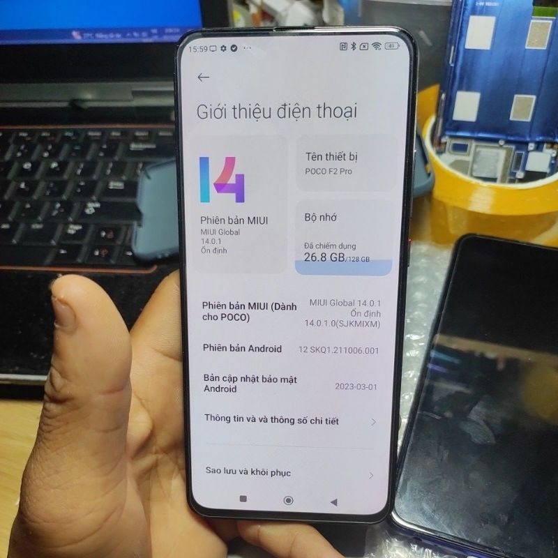 Điên thoại poco f2 pro 8/128gb cũ rẻ như xác