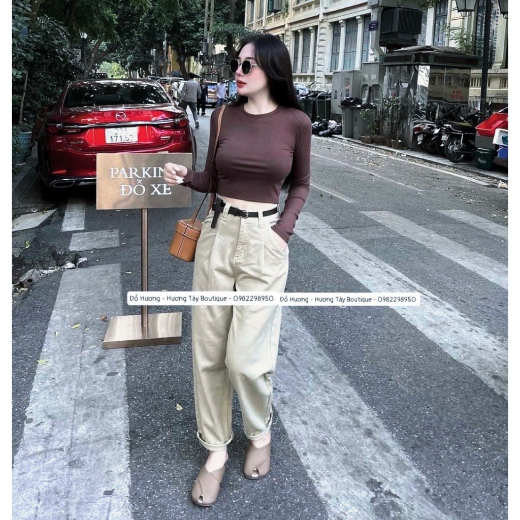 Quần jean mềm kèm đai