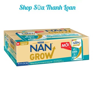 [HSD T11-2025] [Mẫu Mới] COMBO Thùng 36 Hộp Sữa Dinh Dưỡng Pha Sẵn Nan Grow 110ml.