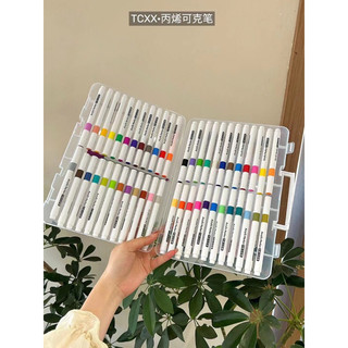 SALE 80 màu Bút màu Acrylic bút màu nước dung lượng lớn 48/60/80 màu bút màu không bẩn tay không hằn màu bút màu nước