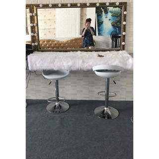 Thảm trang trí chụp ảnh, decor chụp studio, trang trí nhà cửa lót sàn phòng thảm lông dài màu Trắng.