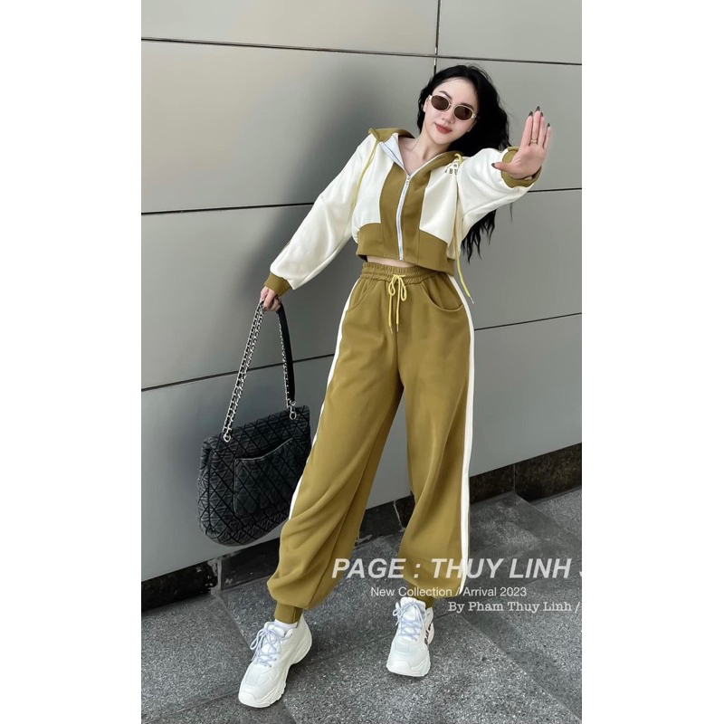 Bộ đồ thể thao-set bộ đồ áo có mũ - phong cách trẻ trung lăng động