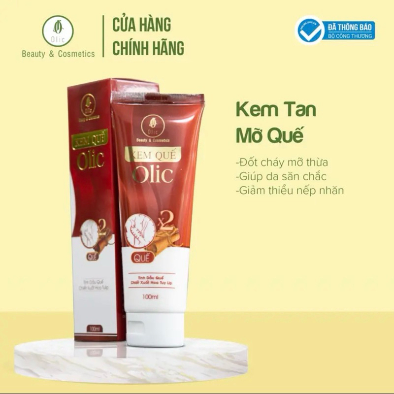 GEL TAN MỠ OLIC 100g - KEM QUẾ