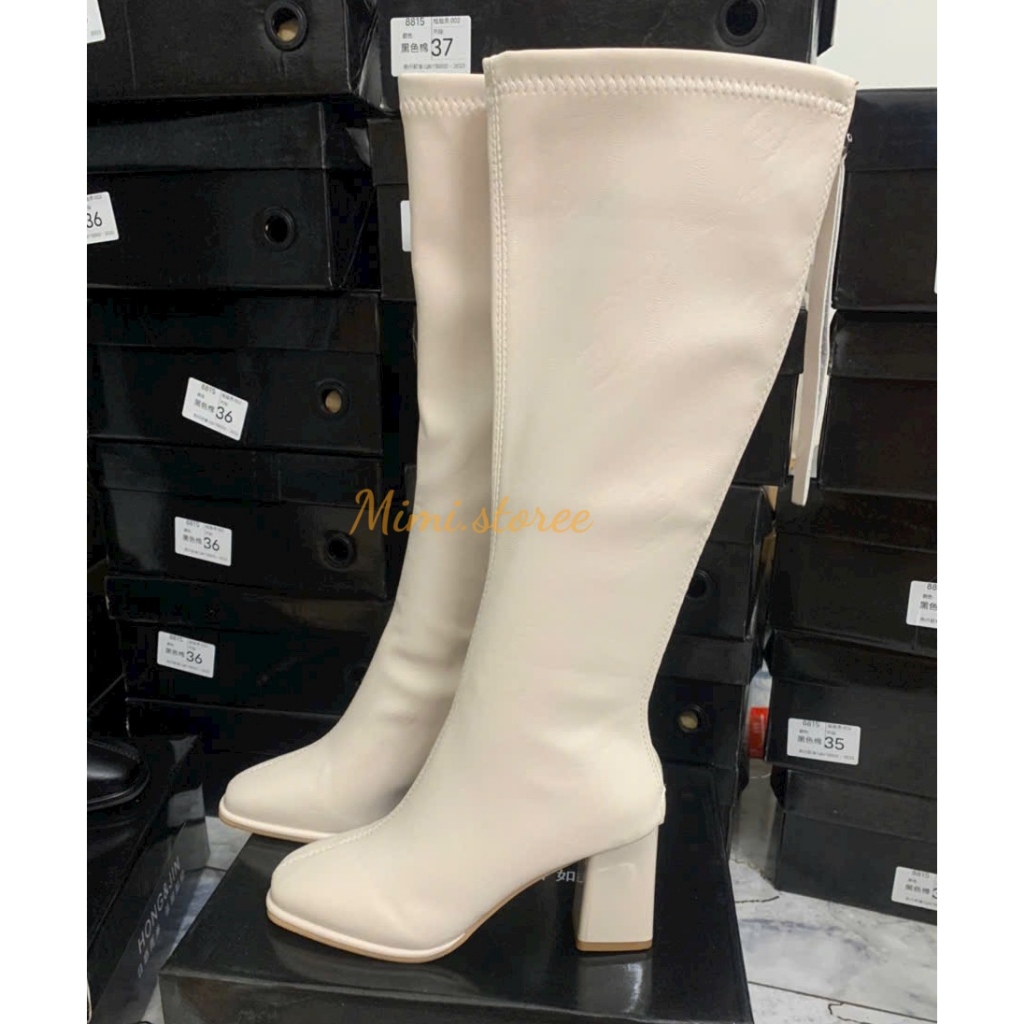 Bốt đùi đế cao 6cm , Boots đùi chất da lót nỉ siêu mềm êm chân mã A806