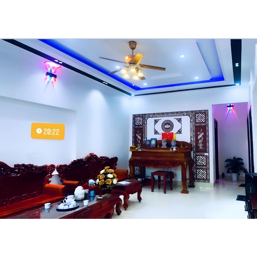 KHUNG VIỀN TRANG TRÍ BAN THỜ GIA TIÊN SIZE 59, Hoa Văn Trang Trí Bàn Thờ bằng gỗ MDF Thái Lan Chống Ẩm Màu Nâu Óc Chó