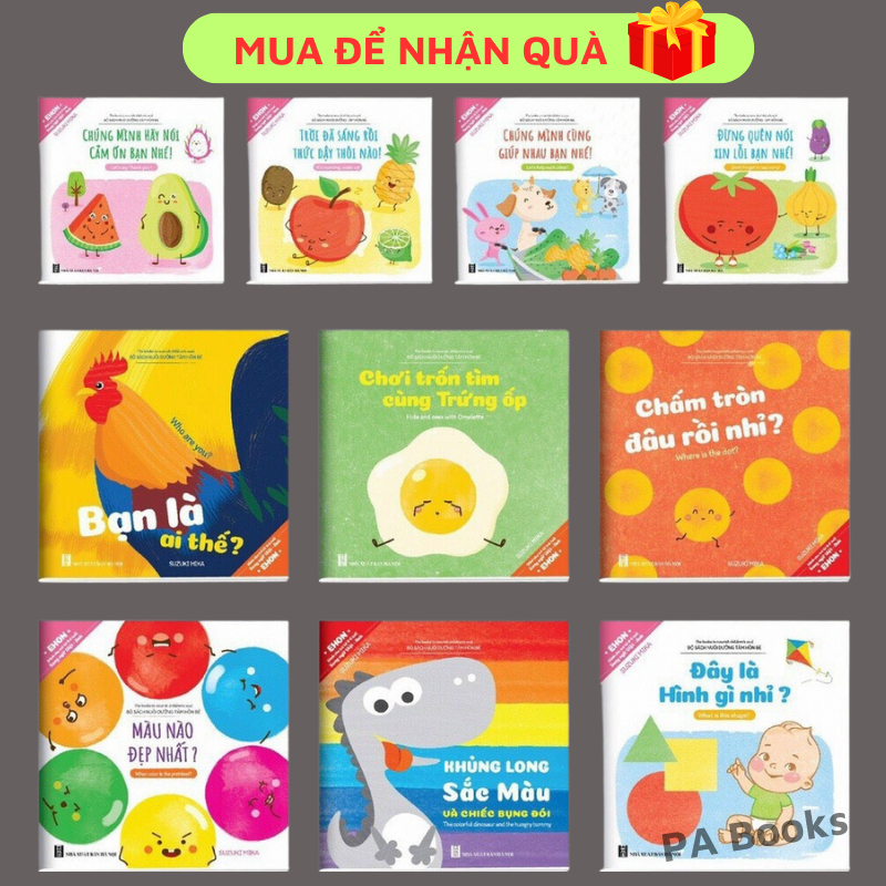 Sách Ehon Song Ngữ Cho Bé 0 3 Tuổi - Quét Mã QR Code Bằng Điện Thoại Có File Nghe Tiếng Anh (Bộ 10 Quyến)