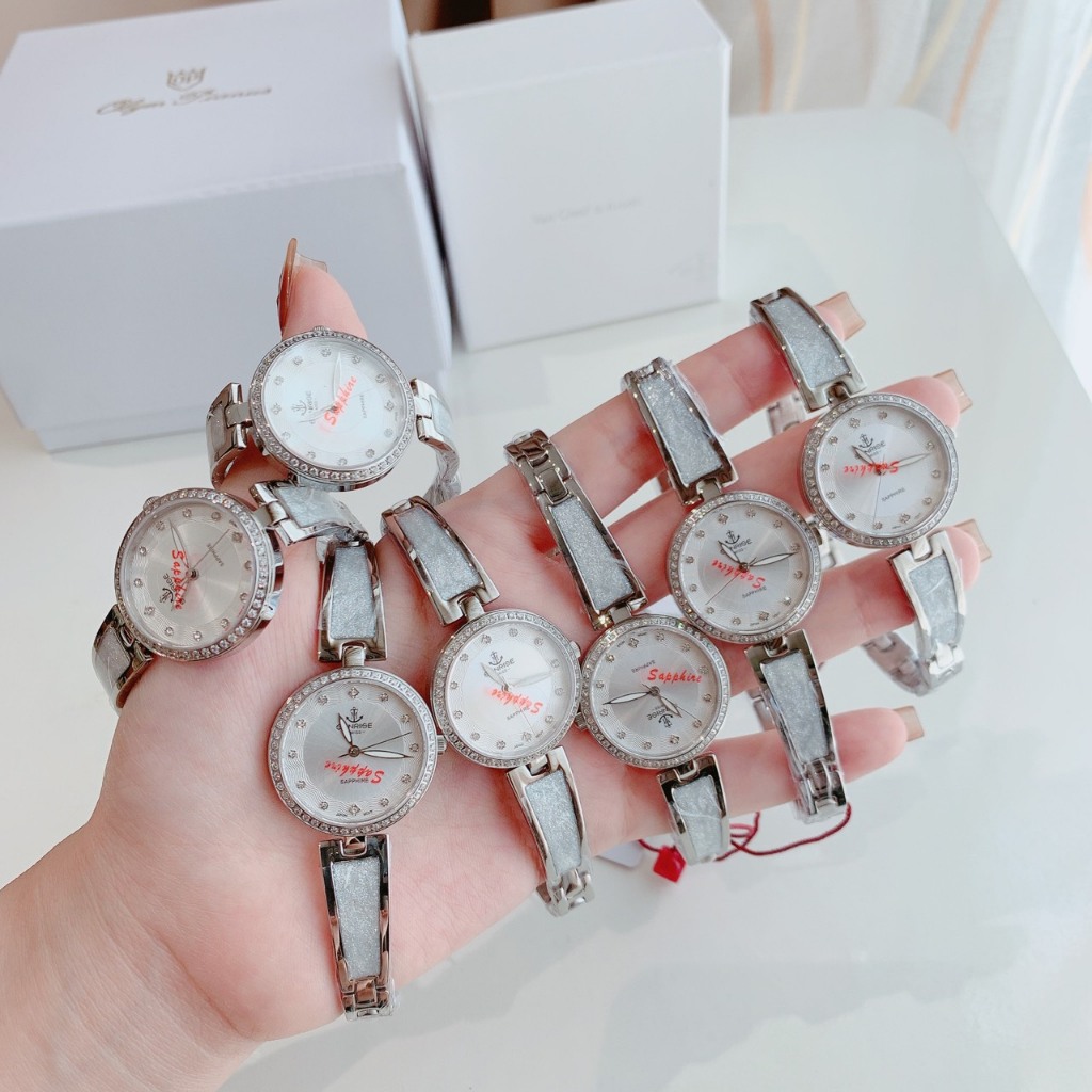 Đồng hồ nữ SUNRISE 9022 full hộp, thẻ chính hãng, Kính Sapphire chống xước