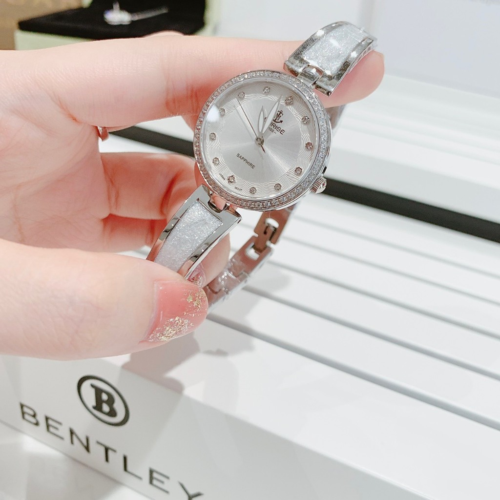 Đồng hồ nữ SUNRISE 9022 full hộp, thẻ chính hãng, Kính Sapphire chống xước