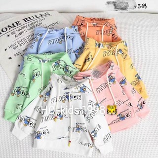 Áo mũ hoodie ấm áp cho bé trai/gái 6-16kg