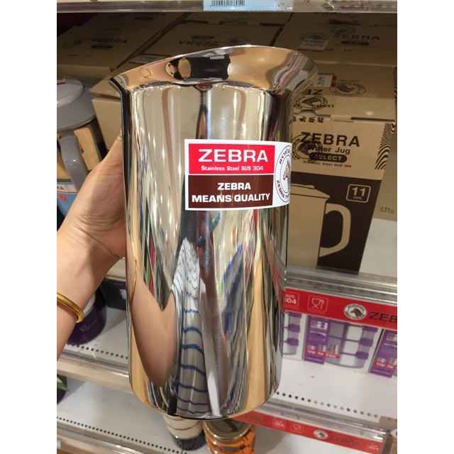 Ca nước Inox 304 Zebra không nắp 11cm (1.9L) - 115011