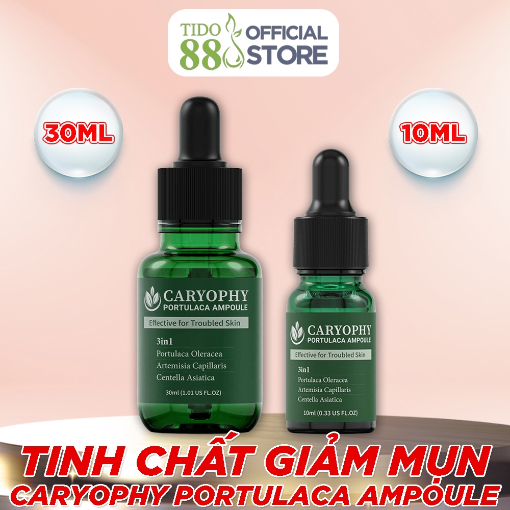 Serum Caryophy Portulaca Ampoule hỗ trợ phục hồi da mụn chiết xuất từ rau sam 30ML, 10ML NPP Tido88