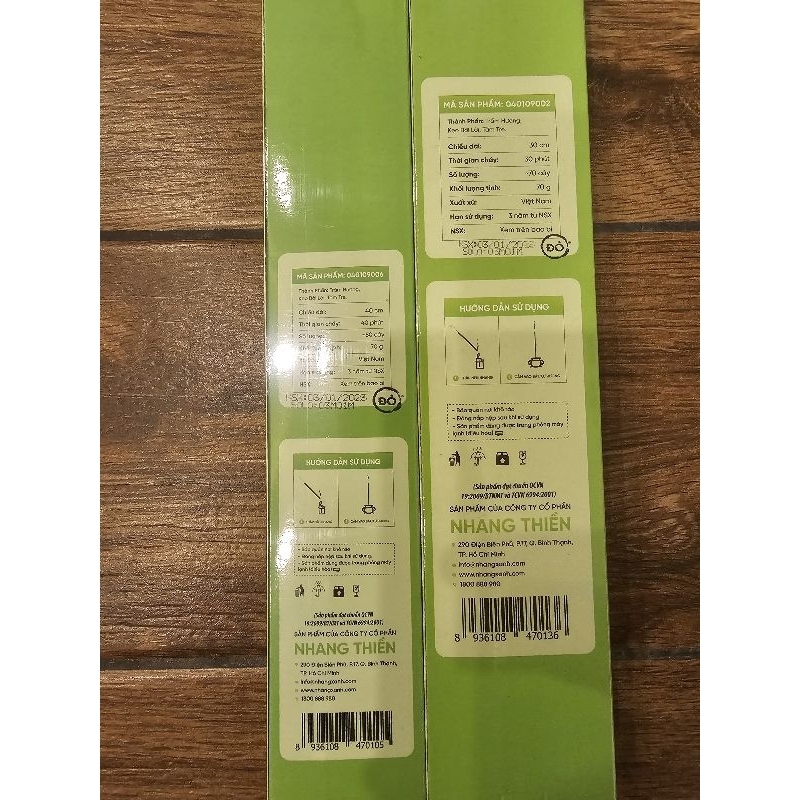 Nhang xanh trầm hương 30cm - 40cm loại 70g