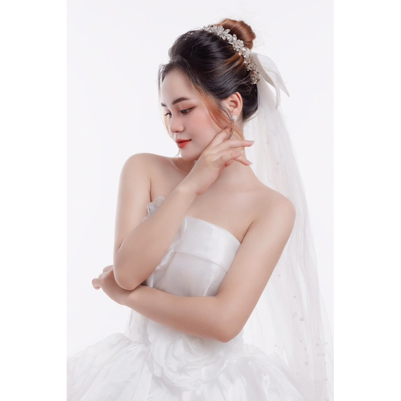 🌈🌈 Băng đô full đá bắt sáng siêu xinh dành cho cô dâu ngày cưới - Mẫu handmade từ phụ kiện cưới Bích Dung