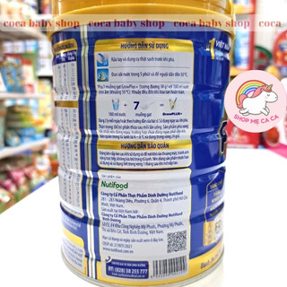 Sữa bột Nutifood Grow Plus xanh lon 900g (cho trẻ từ 1 tuổi trở lên biếng ăn, tăng cân khỏe mạnh)