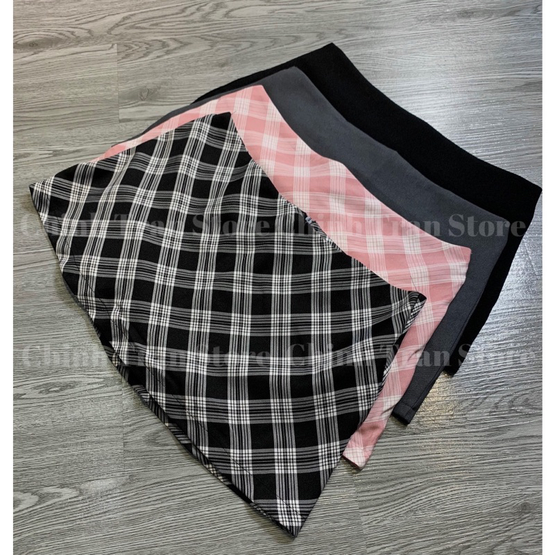 CHÂN VÁY Y2K HỒNG CARO