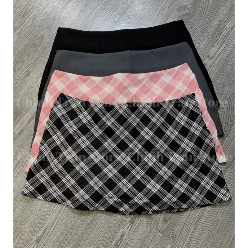 CHÂN VÁY Y2K HỒNG CARO