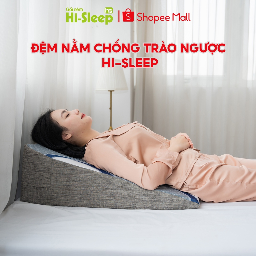 Gối chống trào ngược dạ dày HI-SLEEP - Giúp giảm viêm họng, nuốt vướng - Đa dạng kích thước