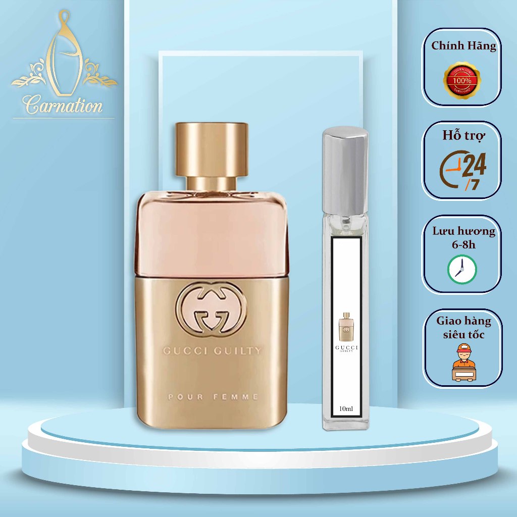Nước Hoa Chiết Nữ Gucci Guilty Quý Phái, Ngọt Ngào- Chiết 10ml