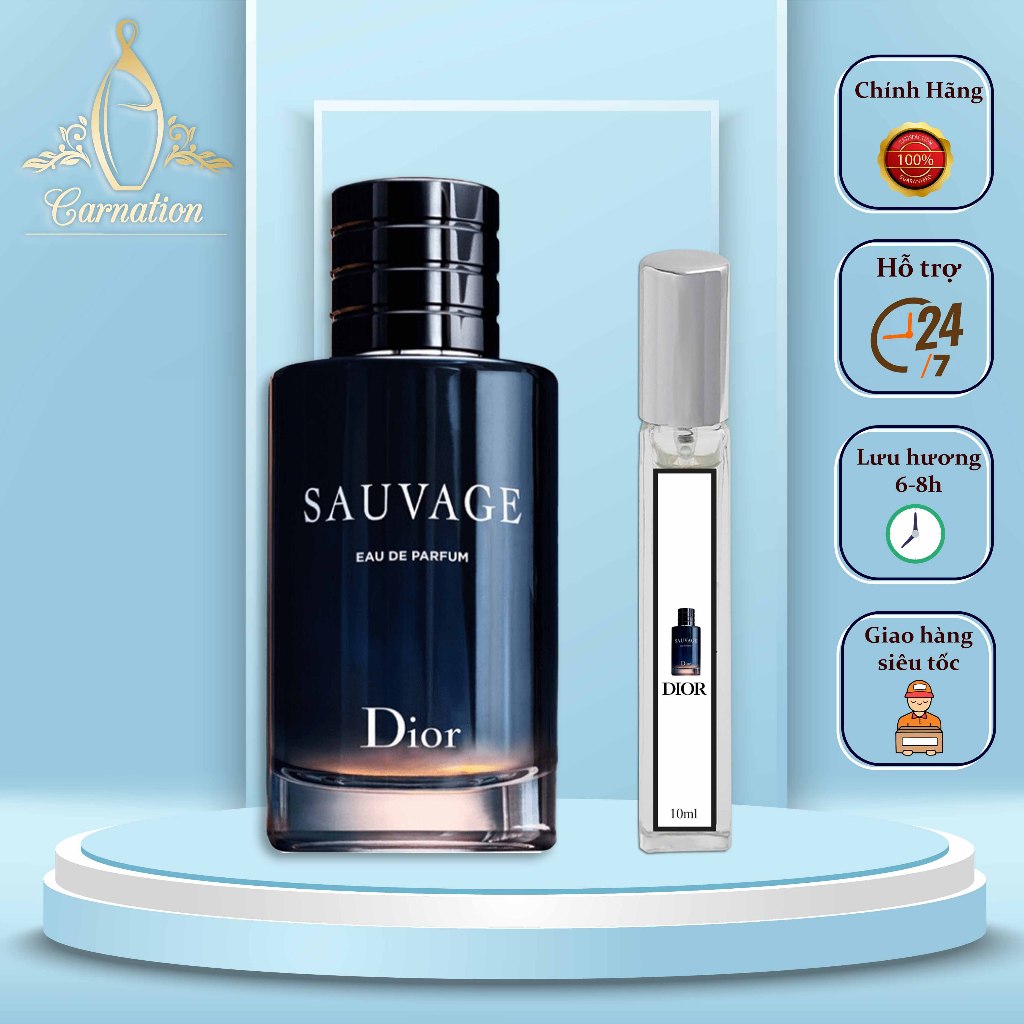 Nước Hoa Chiết Nam Dior Sauvage Mạnh Mẽ Cuốn Hút -Chiết 10ml