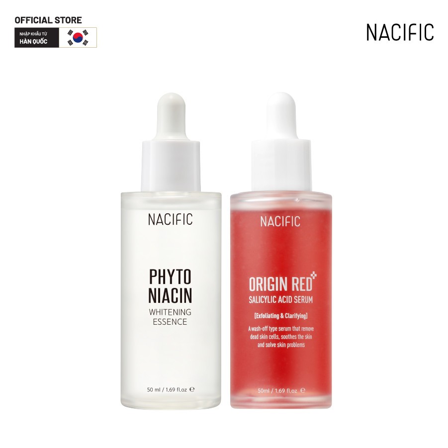 Combo Combo Nacific Tinh chất Origin Red Salicylic Acid Serum 50m+Nacific Tinh chất Phyto Niacin Whitening Essence 50ml