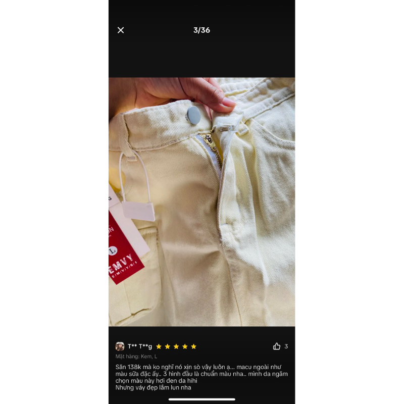 Chân vây kaki trắng kem