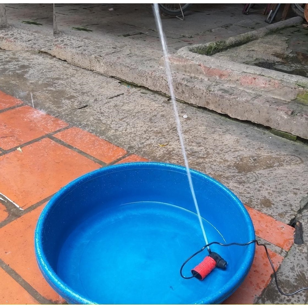 Máy bơm mini chìm 12v 30w kèm đổi nguồn dùng cho máy cắt rãnh tường, máy khoan, tưới cây, bể cá