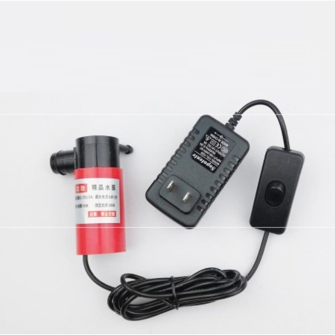 Máy bơm mini chìm 12v 30w kèm đổi nguồn dùng cho máy cắt rãnh tường, máy khoan, tưới cây, bể cá