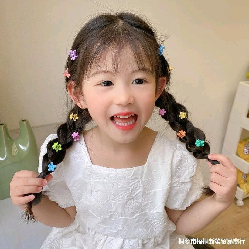 Sét kẹp tóc càng cua bé gái hộp 50 chi tiết nhiều màu sắc họa tiết dễ thương 2023