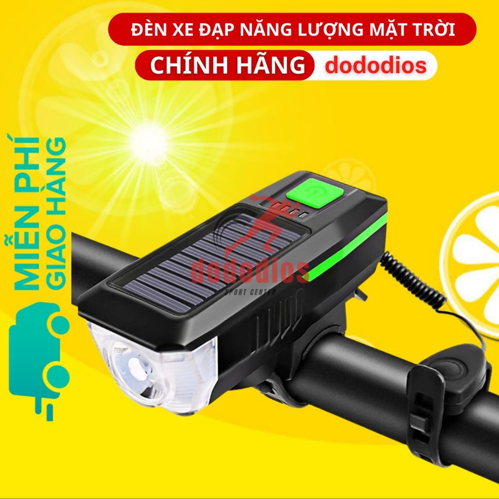 Combo Đèn xe đạp thể thao siêu sáng có còi pin sạc chống nước + Đèn chiếu hậu cảnh báo TẶNG 2 ĐÈN GẮN VAN XE