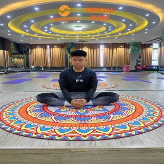 Thảm Tròn Bali Decor Hoạ Tiết Thổ Cẩm, Vintage Trang Trí Phòng Ngủ, Phòng Khách