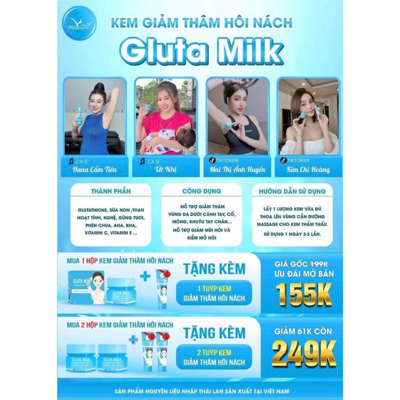 Kem Thâm Gluta Milk Thái Lan Mua 1 Được 2