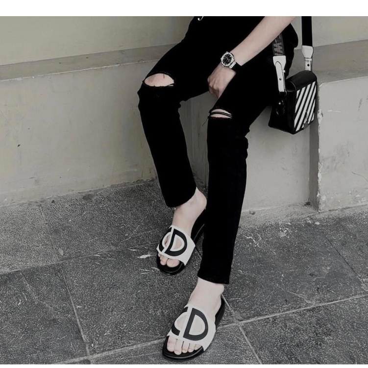 Dép nam nữ quai ngang CD full màu dép đế dày chống trơn trượt HOT TREND