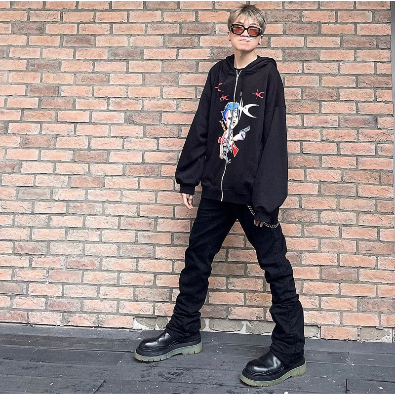 Áo khoác hoodie zip 4NIGHTY ”ALL AT WAR”