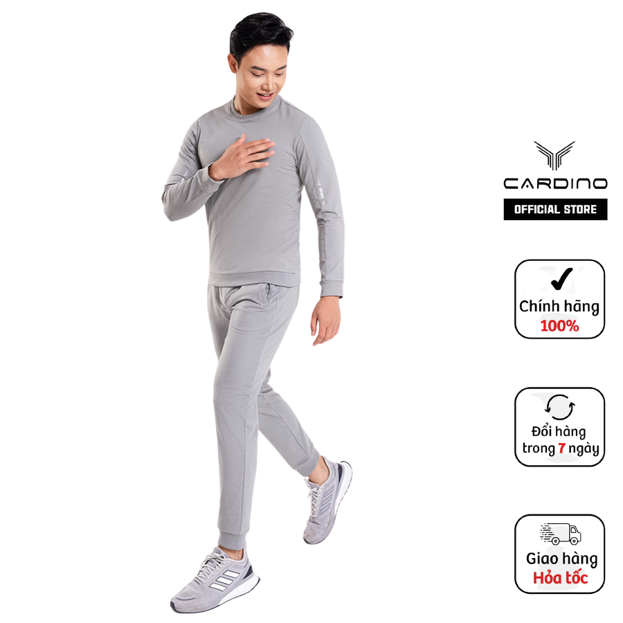 Bộ quần áo nỉ nam mặc nhà CARDINO chất Cotton cao cấp, mềm mịn không bai xù, trẻ trung giữ ấm tốt - ND011