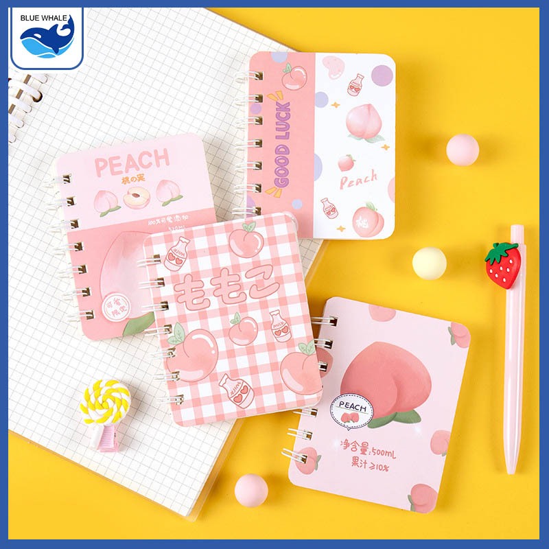 - Combo 4 quyển số tay mini note book dễ thương size A7, 160 trang tiện dụng
