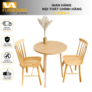 Bàn trà tròn chân cao 75cm màu gỗ vintage